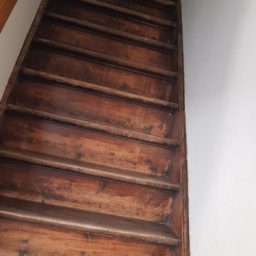Aérogommage d'escalier
