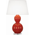 Robert Abbey - Robert Abbey DB997 Williamsburg Randolph - One Light Table Lamp - Cord Length: 96.00  Designer: WWilliamsburg Randolp Dragons Blood Glazed *UL Approved: YES Energy Star Qualified: n/a ADA Certified: n/a  *Number of Lights: Lamp: 1-*Wattage:150w A bulb(s) *Bulb Included:No *Bulb Type:A *Finish Type:Dragons Blood Glazed/Lucite/Polished Nickel