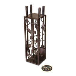 Grapevine Tool Set in Antique Brushed Copper - Fireplace Accessories