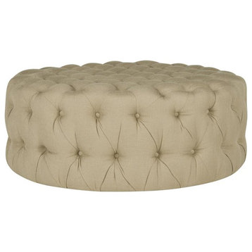 Lorna Tufted Ottoman Antique Gold