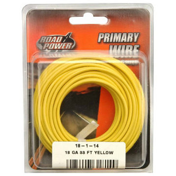 Coleman Cable 55843833 18-Gauge Primary Wire, 33', Yellow