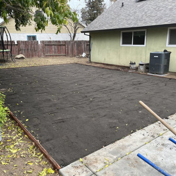 Stamped Concrete and Sod Installation