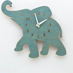 Turquoise Elephant Wall Clocks - Wall Clocks