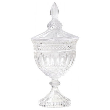 Glass Goblet Vase with Lid