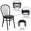 Black Fan Chair-Black Seat