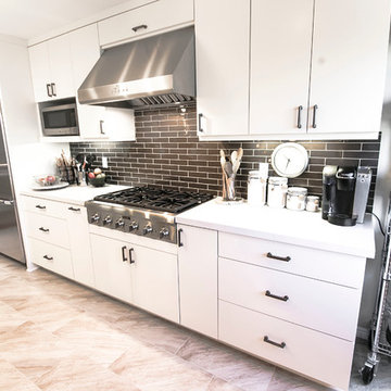 Custom brown subway tile