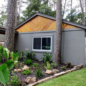 Modern Design - Cedar T & G, Stained with James Hardie trim