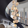 MIRODEMI® Amalfi Marble Ring Chandelier, 8 Lights, Warm Light 3000k, Dimmable