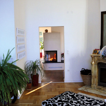 Neuer Heizkamin in stilvoll renovierter Altbau VILLA