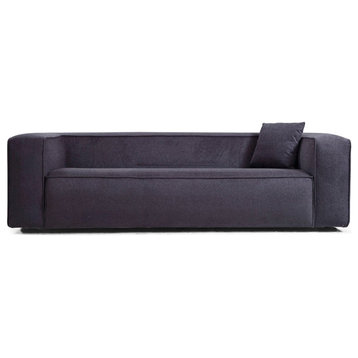 Bellevue Mid-Century Modern Tight Back French Boucle Fabric Sofa in Gray