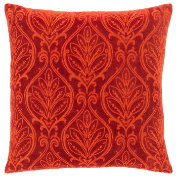Toulouse Pillow, Dark Brown/Burnt Orange, 18"x18", Cover Only