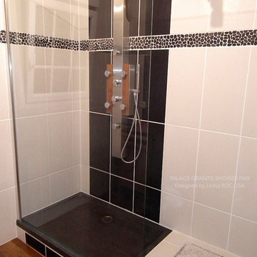 LIVING'ROC UK - OUR CLIENTS' INSTALLATIONS STONE GRANITE SHOWER TRAYS BASES