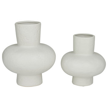 Modern White Ceramic Vase Set 562985