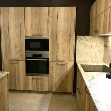 Cuisine Bois et Granit Creme