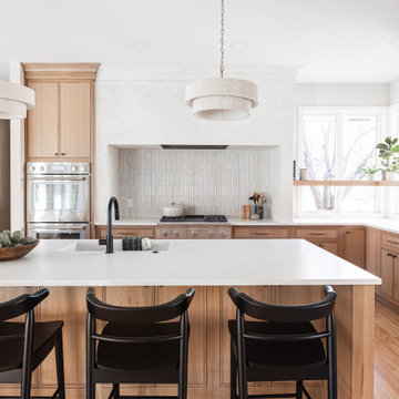 A Nature-Inspired Kitchen & Living Room with Natural Quarter-Sawn White Oak