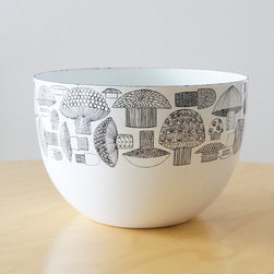 ARABIAアラビア　FINEL フィネル きのこ柄Tatti タッティ(ヤマドリタケ)琺瑯ボウル（21cm） - ボウル