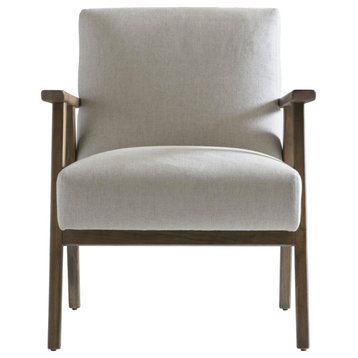 Cream Upholstered Linen Armchair | Andrew Martin Rory
