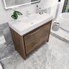 Azure 42" Freestanding Vanity with Reinforced Acrylic Sink (Right Side Drawers),