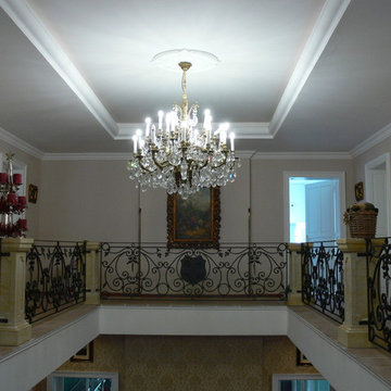 Hand made forged railings in traditional villa