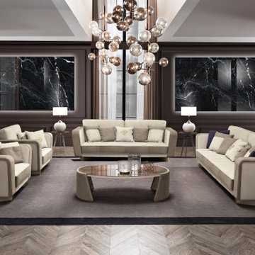 Contemporary Italian Sofa Set Diamond by MobilPiu Luxury