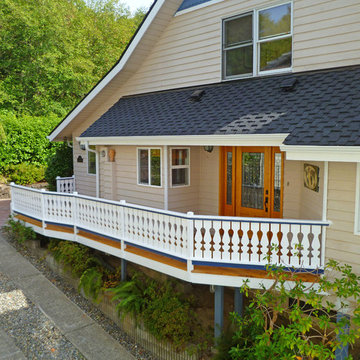 New Deck Railing Featuring Sawn Cedar Balusters