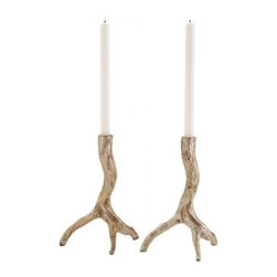 Adler Iron Candle Holders - Pair - Candleholders