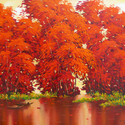 Red Bamboos - Paintings
