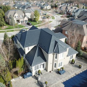 Metal roof in Black Monterrey Style in Mississauga