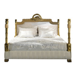 SISSI WOODEN CARVED BED (FOR 200X200 CM MATTRESS) - Canopy Beds