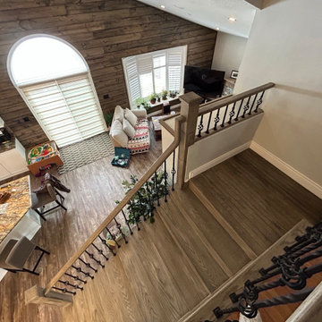 Beautiful Cabin-Modern Style Main Floor & Stairs Transformation