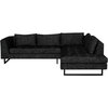 Nuevo Furniture Janis Right Arm Chaise Sectional Sofa in Grey