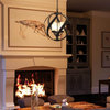 Luxury Rustic Chandelier, 19.25"H x 16"W, Weathered Black Finish
