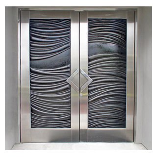 Double Entry Doors - Contemporary - Entry - San Diego - by Cast Glass ...