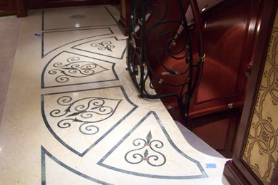 Example of an ornate staircase design in New Orleans