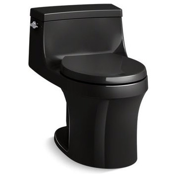 Kohler San Souci 1-Piece Round 1.28 GPF Toilet, Black
