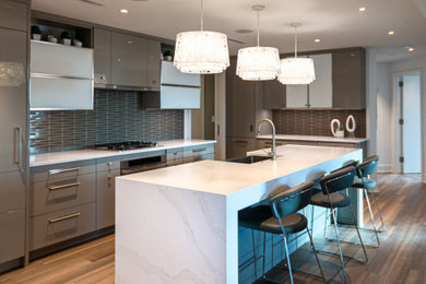 Inspiration for a mid-sized contemporary kitchen remodel in Grand Rapids
