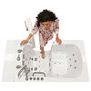 Capri 30x52 Acrylic Massage Walk-In Bathtub with Outward Swing Door, Right Drain