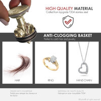 STYLISH Single Handle Brushed Gold Vessel Bathroom Faucet with Pop Up Drain