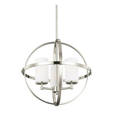 Sea Gull Lighting Alturas 3-Light Chandelier, Brushed Nickel - 3124603-962