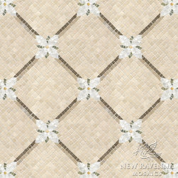 Flower Lattice Stone Mosaic - Tiles