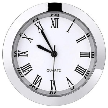 1-1/2", 37 mm Round Quartz Clock Insert with Roman Numerals Fit