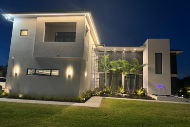 Example of a minimalist exterior home design