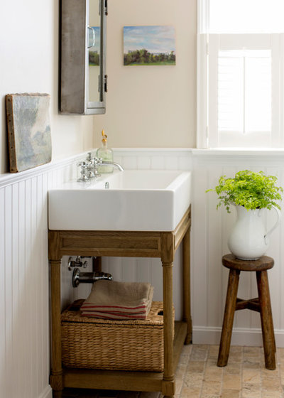 Beach Style Powder Room by kelly mcguill home