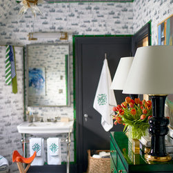 Custom Designed Architectural Toile Wallpaper - Wallpaper