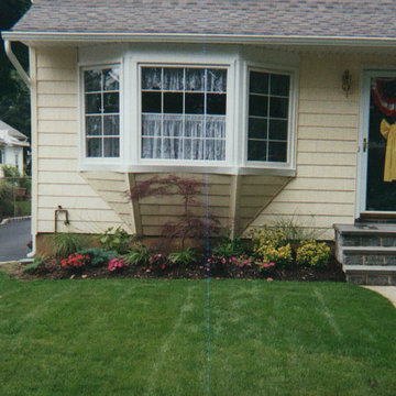 Foundation planting front yard landscape