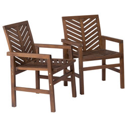 Farmhouse Outdoor Dining Chairs by Walker Edison