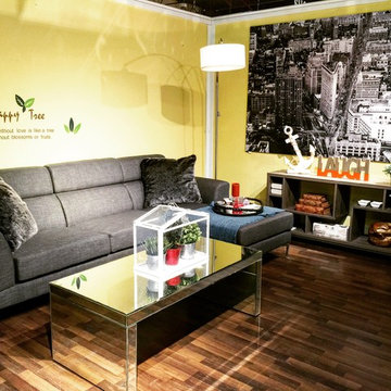 A Light Industrial-Look Grey Monotone Home Design