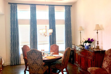 Elegant dining room photo in Dallas