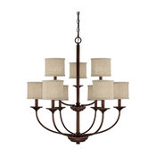 Capital Lighting Loft Burnished Bronze 9 Light Chandelier