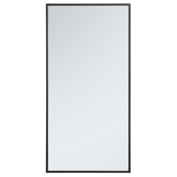 Metal Frame Rectangle Mirror 18 Inch In Black